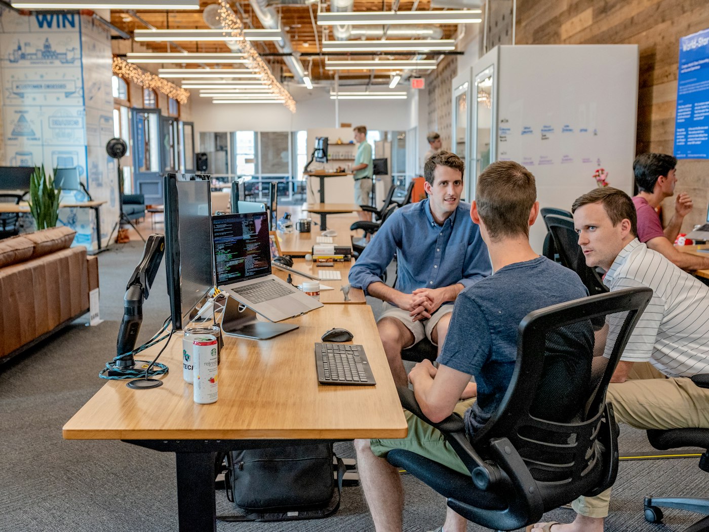 Small business team reviewing customer and sales workflow notes